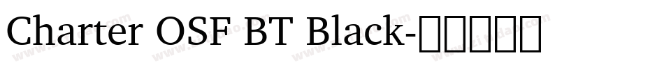 Charter OSF BT Black字体转换